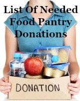 list of needed food pantry donations