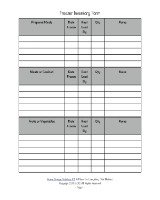 freezer inventory form