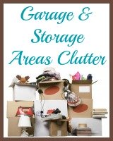 garage and storage areas clutter
