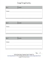 garage storage inventory form