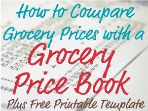 How to compare grocery prices with a grocery price book to help you save money on food and other household items using sales cycles, whether you use coupons or not, plus includes a free printable template form {on Home Storage Solutions 101}