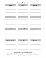 blank printable grocery shopping list