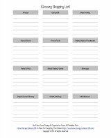 printable grocery shopping list