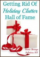 getting rid of holiday clutter hall of fame