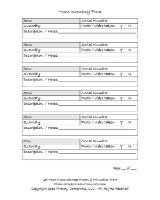 home inventory forms