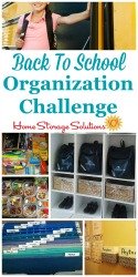 Back to school organization challenge