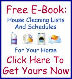 Free 40 page House Cleaning Lists & Schedules ebook, which provides 7 cleaning checklists, 3 blank schedules and instructions for use {courtesy of Household Management 101 for newsletter subscribers}