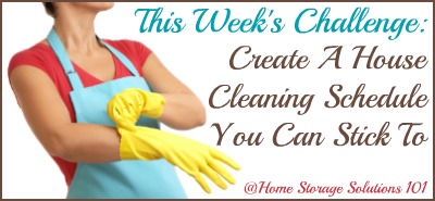 house cleaning schedule