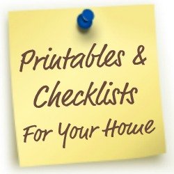 printables and checklists for your home
