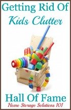 getting rid of kids clutter hall of fame