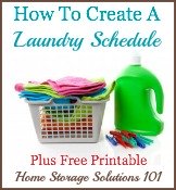 create a laundry schedule