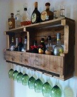 liquor storage wall rack