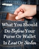what to do before you wallet is lost or stolen