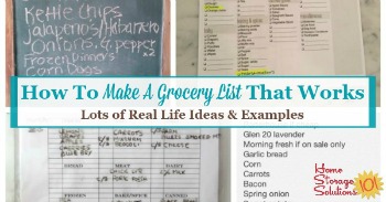 how to make a grocery list that works