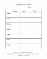 printable weekly meal planner template