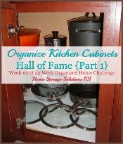 organize kitchen cabinets hall of fame {part 1}