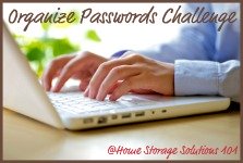 organize passwords, warranties and manuals challenge