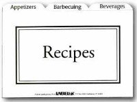 pre-printed recipe card dividers