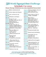 52 weeks to an Organized Home list of challenges