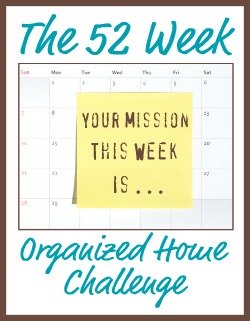 I'm joining the free 52 Week Organized Home Challenge on Home Storage Solutions 101! #52WeekChallenge #OrganizedHome #HomeOrganization