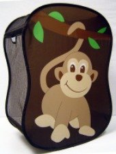 kids monkey laundry hamper