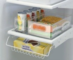 refrigerator and freezer storage bins