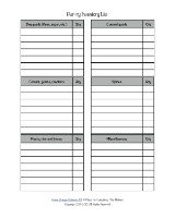 pantry list inventory