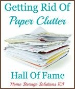 getting rid of paper clutter hall of fame