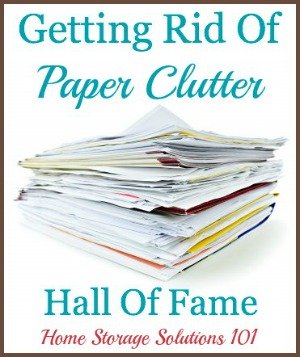 Getting rid of paper clutter: list of ideas of things to declutter plus examples of what people have tossed {on Home Storage Solutions 101}