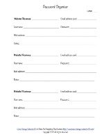 password organizer form