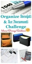 organizing tax records and receipts challenge