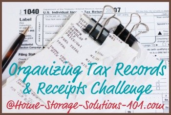 How to organize taxes and receipts, with step by step instructions {part of the 52 Week Organized Home Challenge on Home Storage Solutions 101}