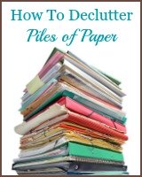 how to declutter your piles of paper