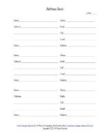 free printable address book page