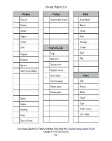 printable grocery list, page 1