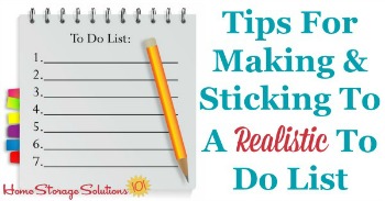 Tips for making and sticking to a realistic to do list