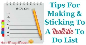 Tips for making and sticking to a realistic to do list