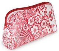 red purse makeup bag