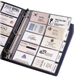 business card organizer binder pages