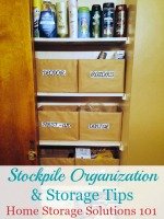 stockpile organization and storage tips