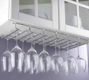 under cabinet stemware rack