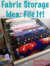 How to store fabric: file it!