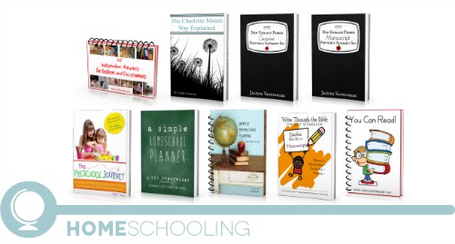 ultimate homemaking ebook bundle, homeschooling shelf