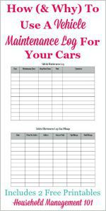 how and why to use a vehicle maintenance log for your cars