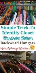 Simple trick to identify closet wardrobe clutter