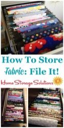 How To Store Fabric