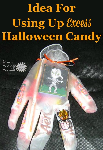 Idea for using up excess Halloween candy to give it to others, so it doesn't stay in your house! {featured on Home Storage Solutions 101}