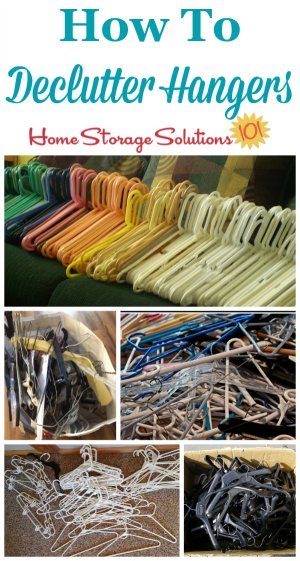 How to declutter hangers, including the types to get rid of and what to do with them once you've decided to let them go {on Home Storage Solutions 101}