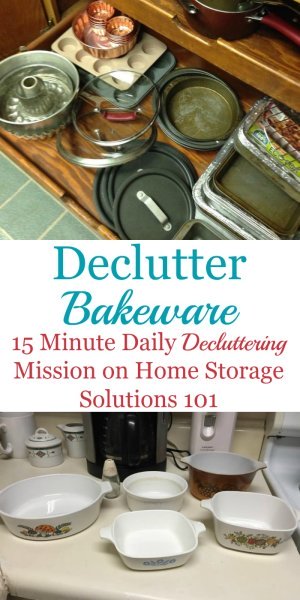 How to #declutter bakeware, including baking dishes and sheets {#Declutter365 mission on Home Storage Solutions 101} #KitchenOrganization