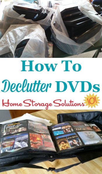 How to #declutter DVDs and other movies from your home {on Home Storage Solutions 101} #ClutterControl #decluttering